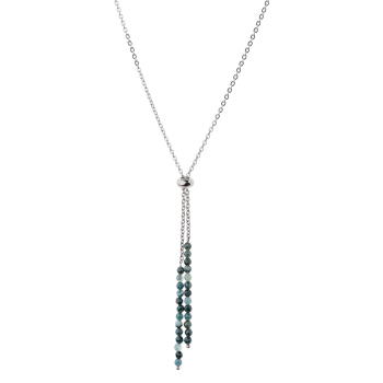 Ernstes Design, Collier, Kette, variabel, Kette mit Schiebeverschluss, Turmalin, K869